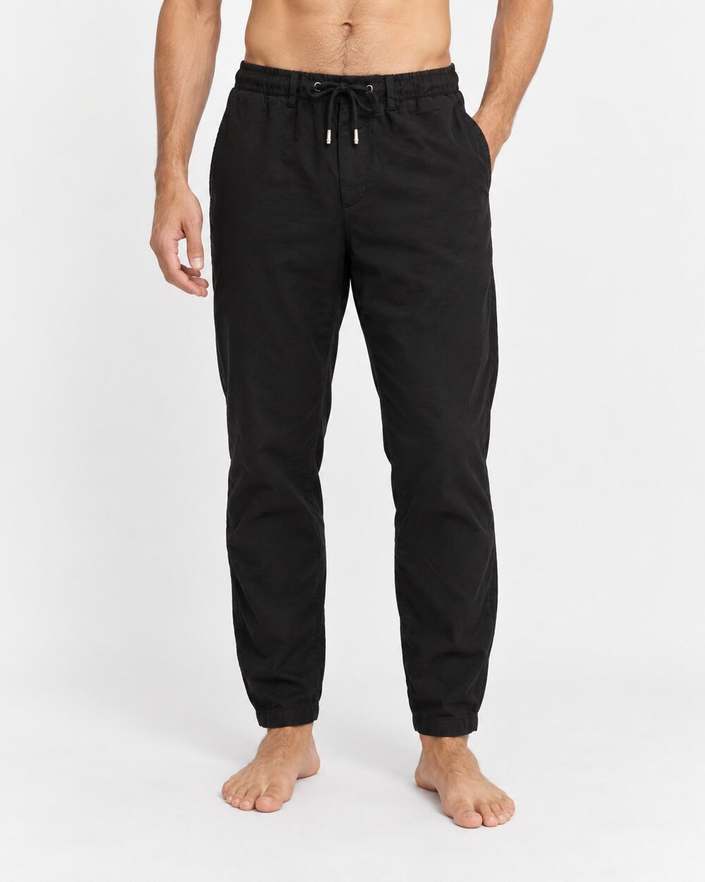 BOSS One The Suit Men’s Black Virgin Wool Jogger Trousers US 32R 28" Inseam